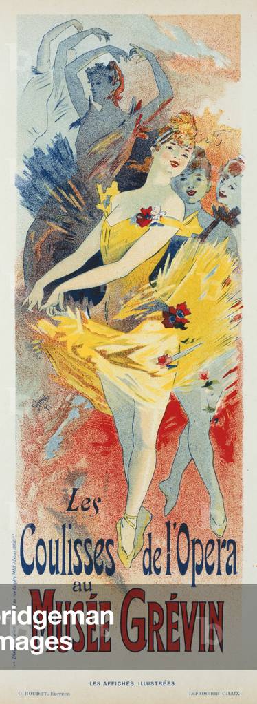 Image de Affiche représentant Les coulisses de l'Opéra au Musée Grévin 1891 par Jules Cheret