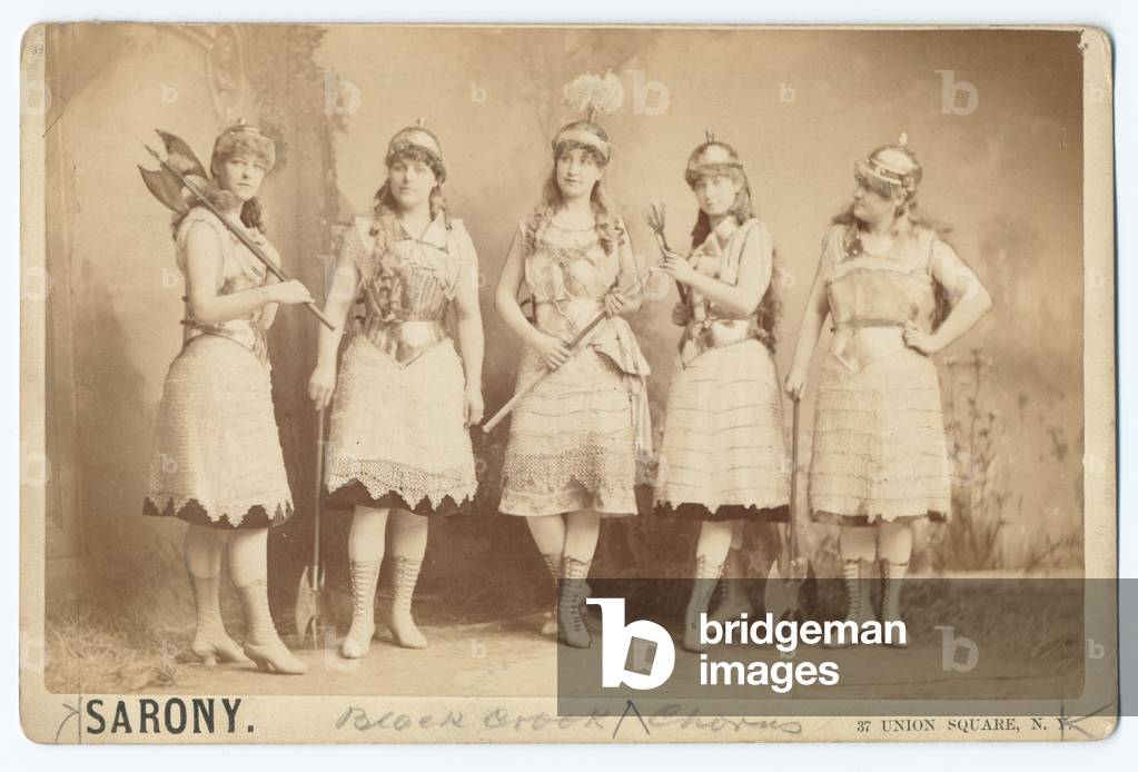 Image of Photography depicting The Chorus of 'The Black Crook' or 'The American Stage' (b/w photo) by American