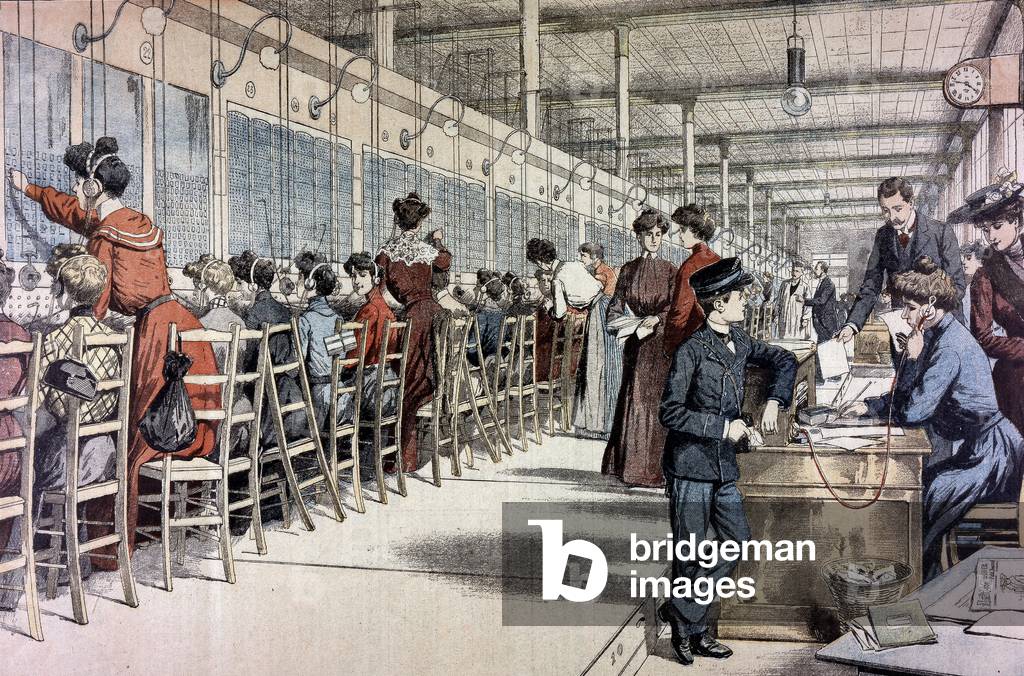 Centrale telefonica, Parigi, 1904 (stampa)