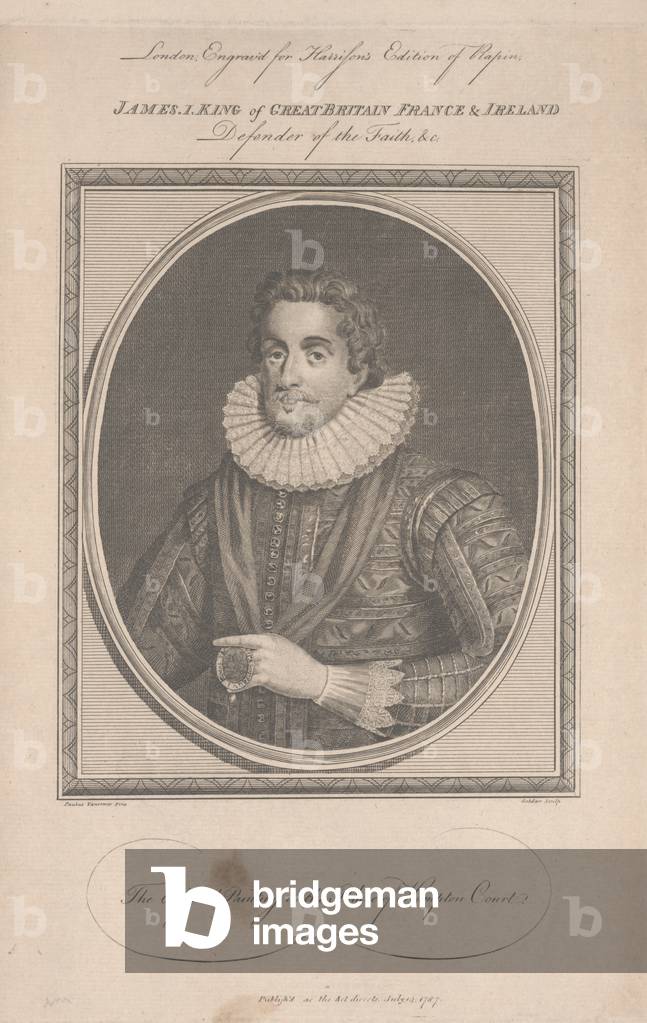 "James I" 1787 von Paul van Somer, b/w