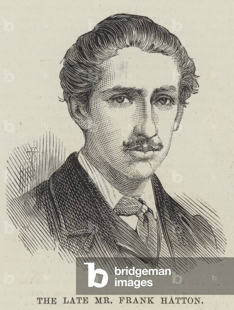 "Il defunto signor Frank Hatton (incisione)" 1883 di English School