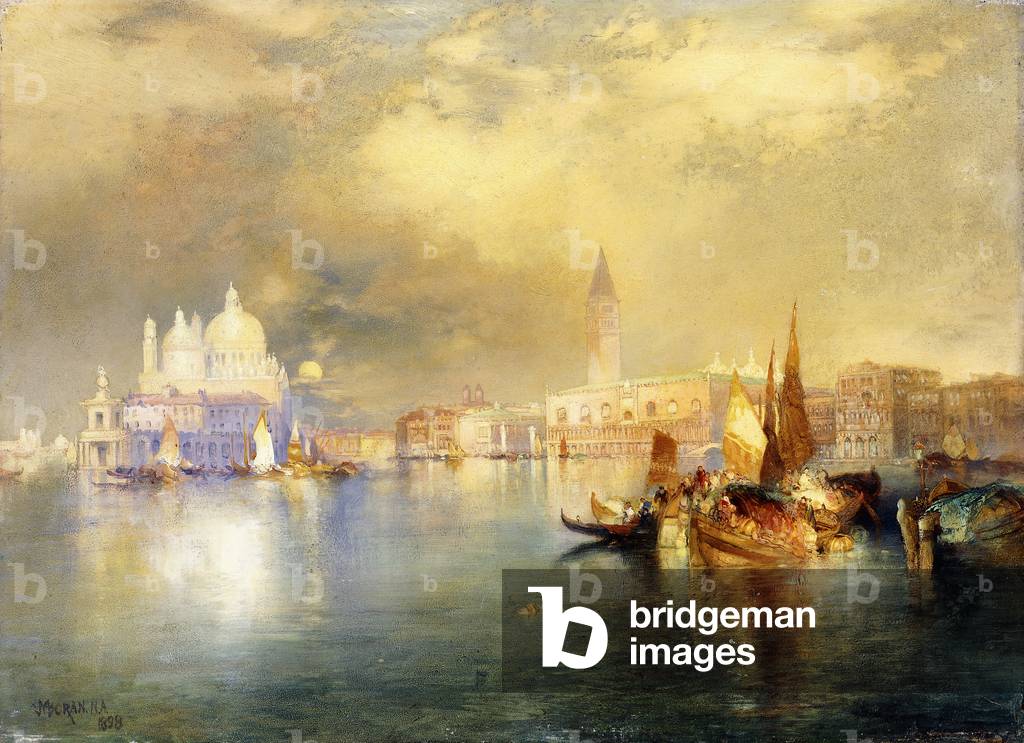 Chiaro di luna a Venezia, c.1898 (olio su tavola)