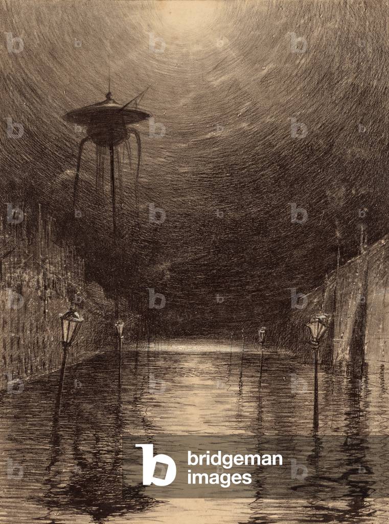 Martian Machine sul Tamigi, 1906 (matita su carta)