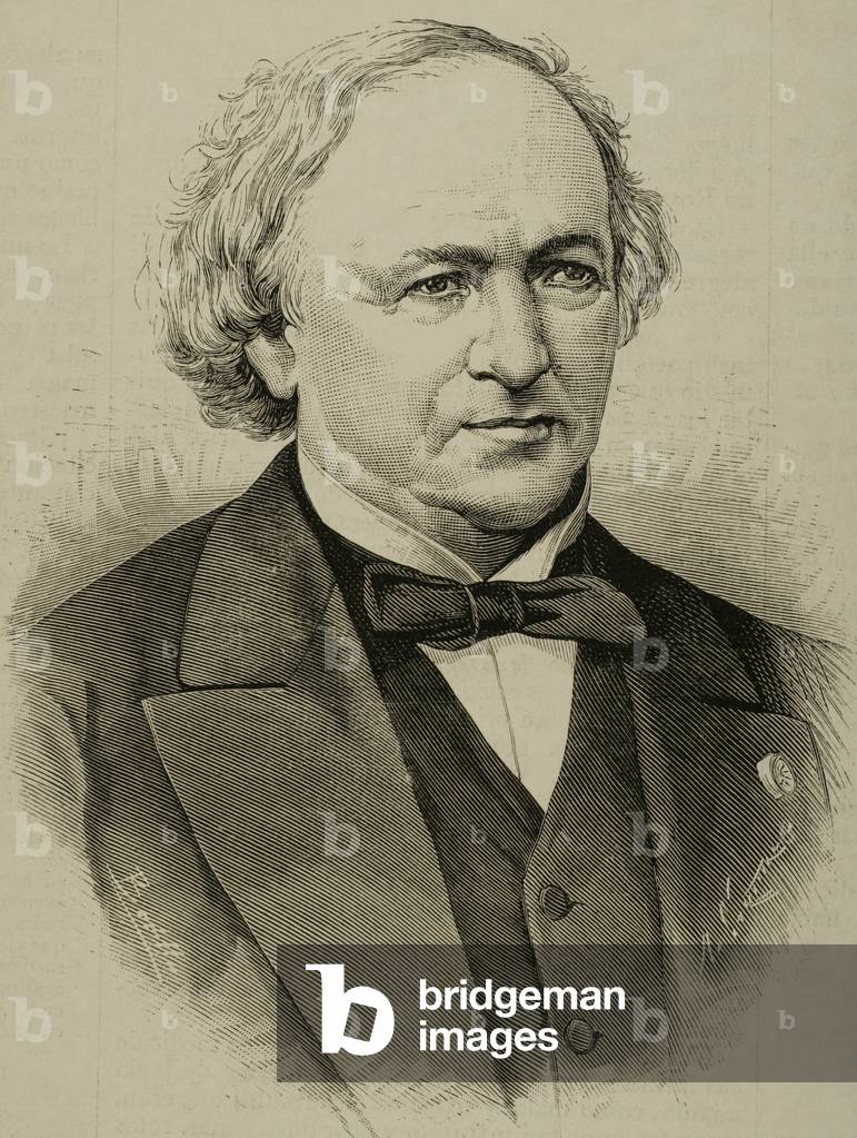 Portrait of Jean Baptiste Andre Dumas (1800-1884) by Arturo Carretero y Sánchez, b/w