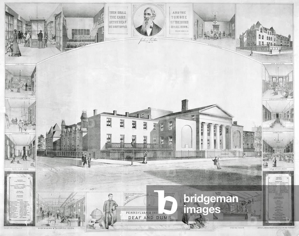 Pennsylvania Institution for the sordi and muti, c.1880 (lito)