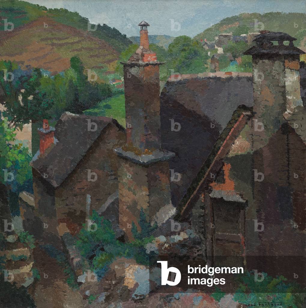 Old chimney at Estaing, Aveyron, 1939 (oil on canvas)