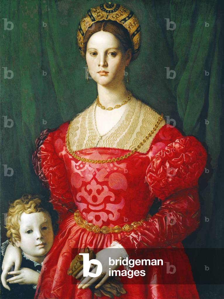 un giovane donna e il suo piccolo ragazzo, c. 1540 (olio su pannello)