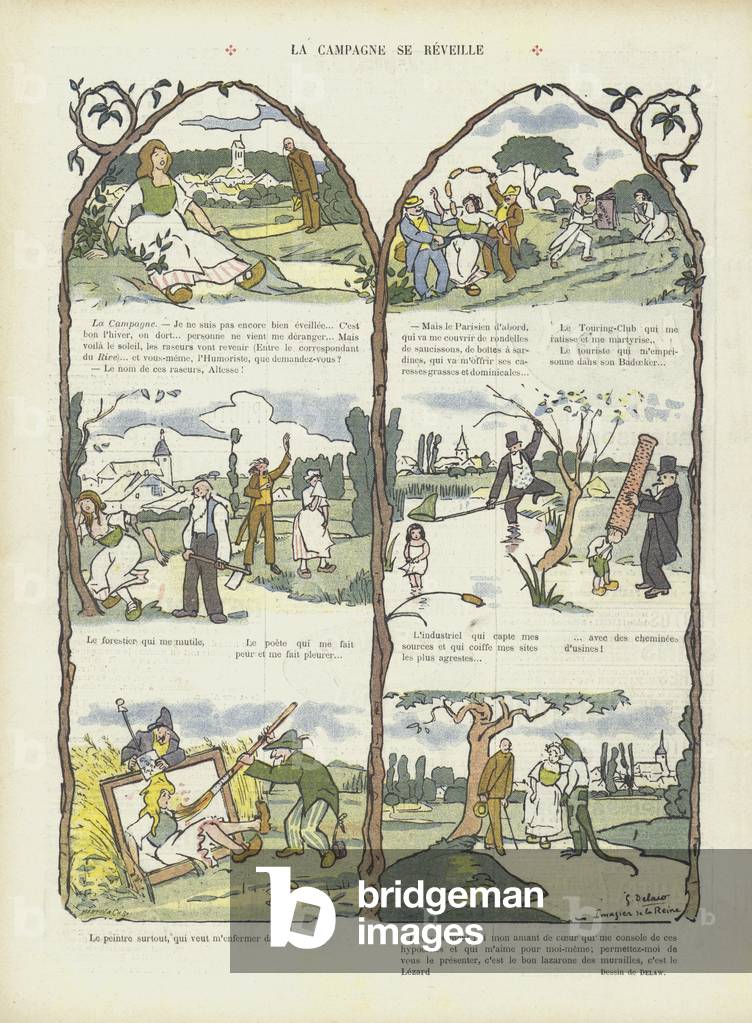 Illustration for Le Rire (colour litho)