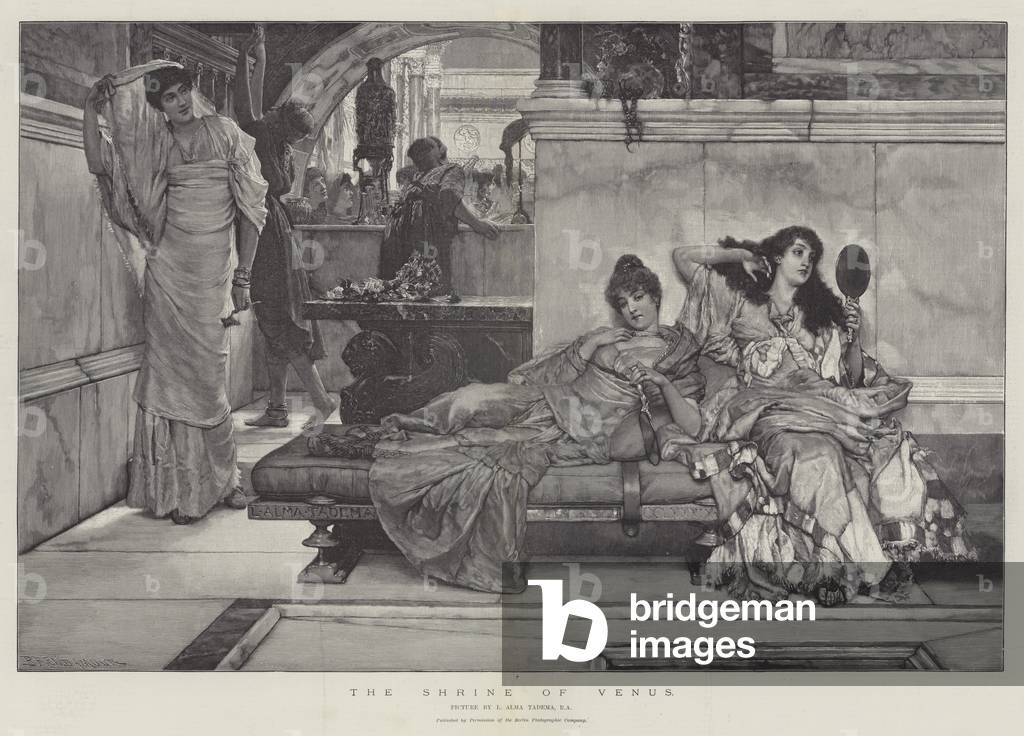"Das Heiligtum der Venus (Gravur)" 1889 von Lawrence Alma-Tadema