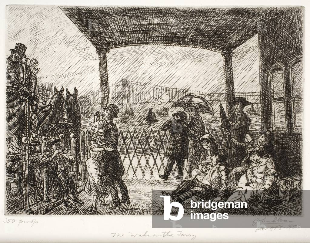 die wacht auf dem Fähre, 1949 (Radierung)