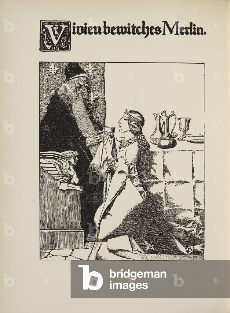 Vivien incanta Merlino.