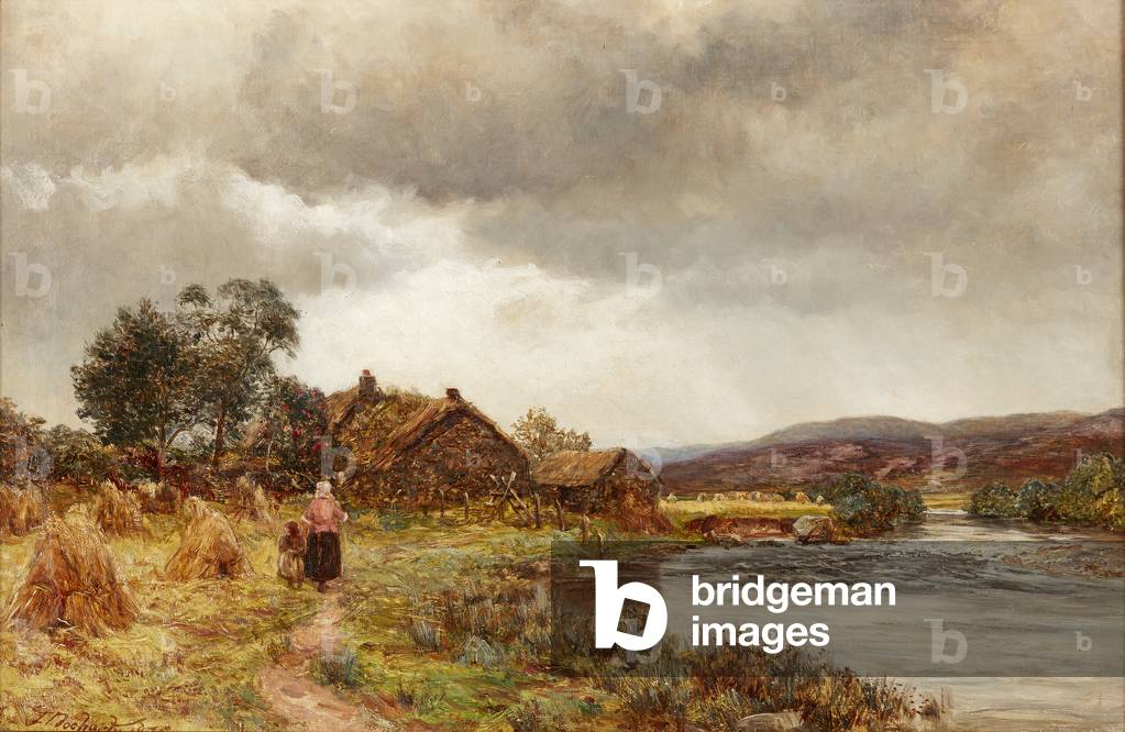 Immagine di Dipinto "Home from the Fields (olio su tela)" di James Docharty