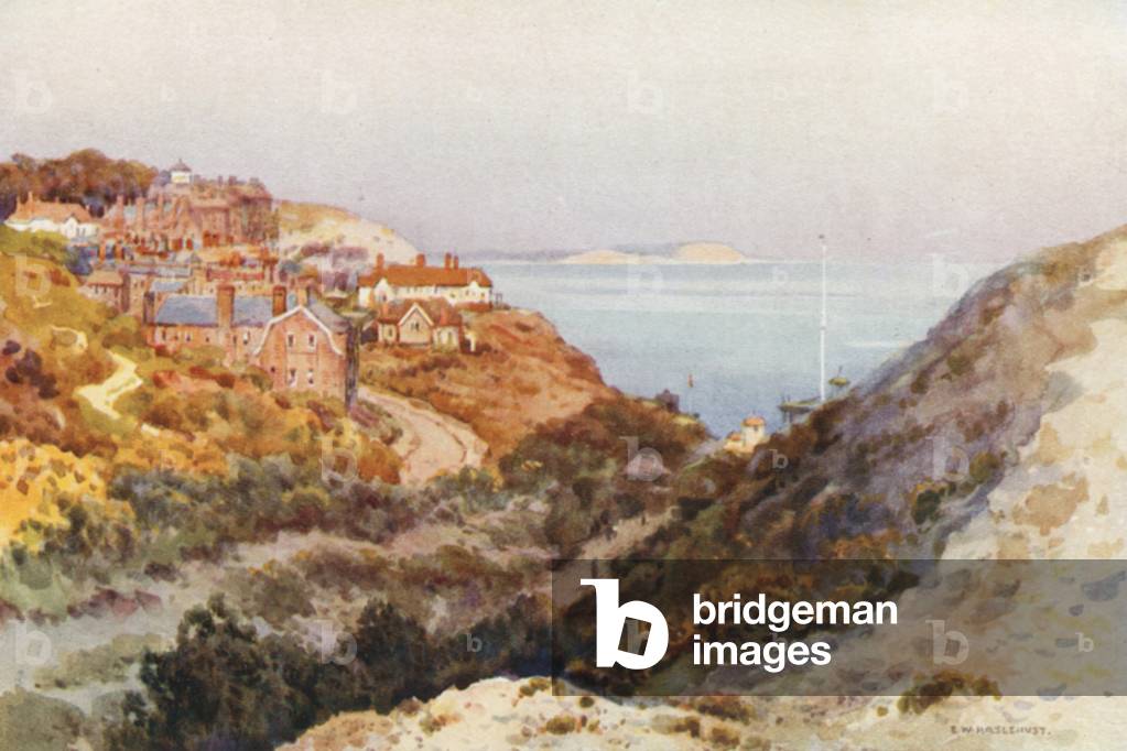 Boscombe Chine (coloris litho) par Ernest William Haslehust