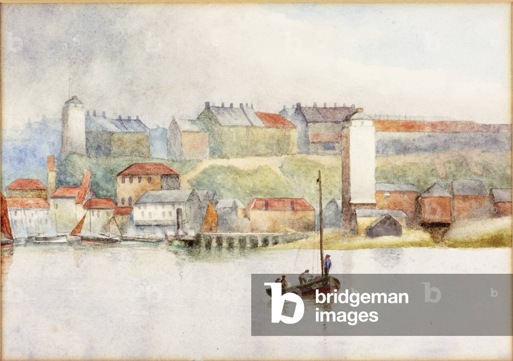 High and Low Lights North Shields (Bleistift und Wasserfarbe auf Papier)