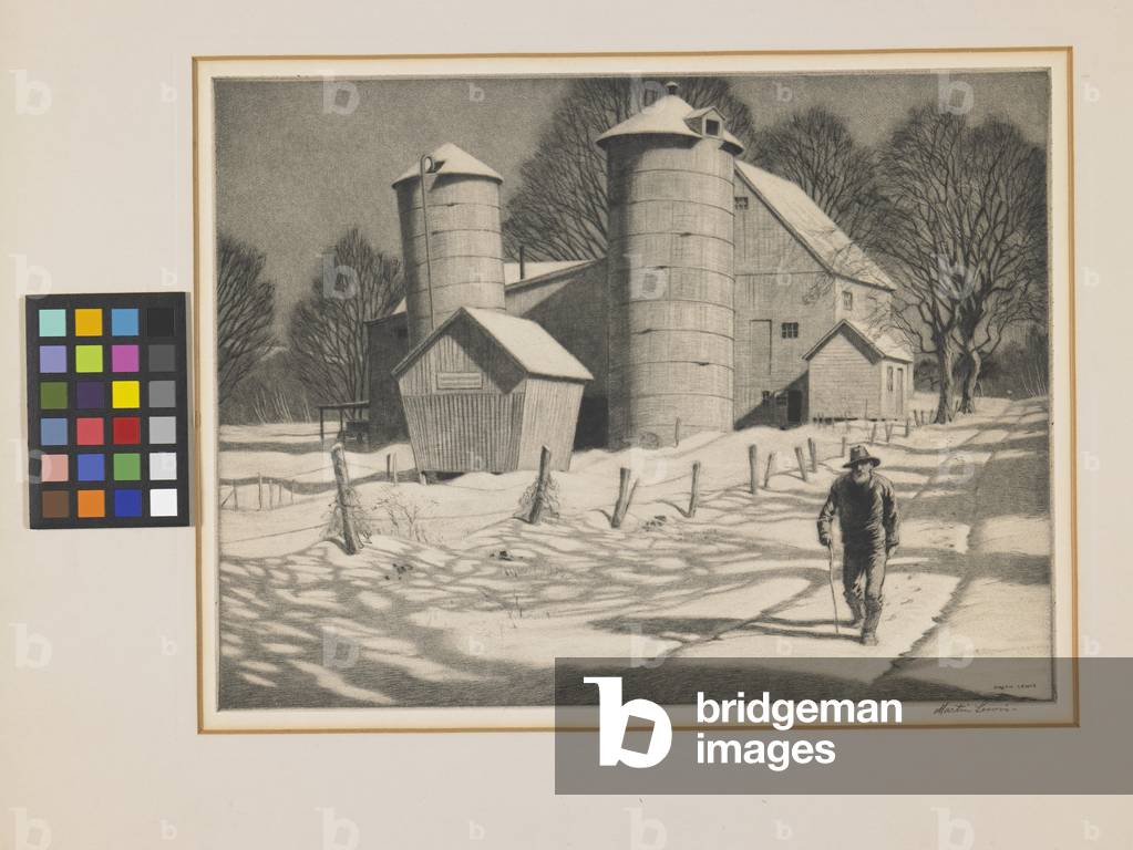 Bild von Druck "Grandpa Takes A Walk" 1935 von Martin Lewis
