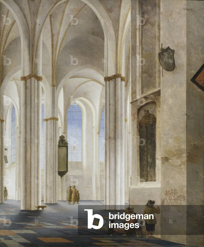 Image de Peinture représentant L'intérieur du Buurkerk à Utrecht 1644 par Pieter Jansz Saenredam