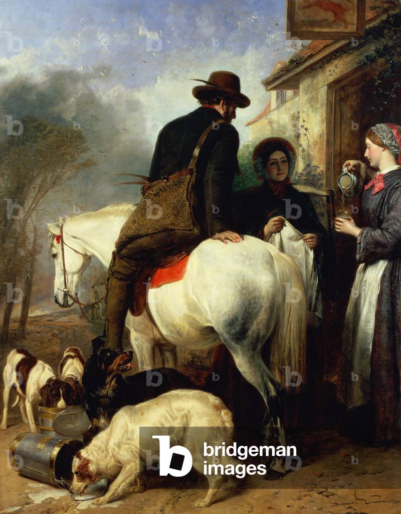 Bild von Gemälde "die Gossips (öl auf leinwand)" von W.P. Ansdell