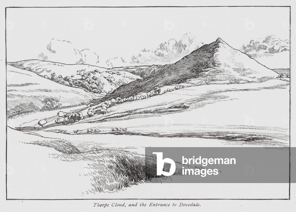 Image of Print depicting Thorpe Cloud 1901 by Nelly Erichsen