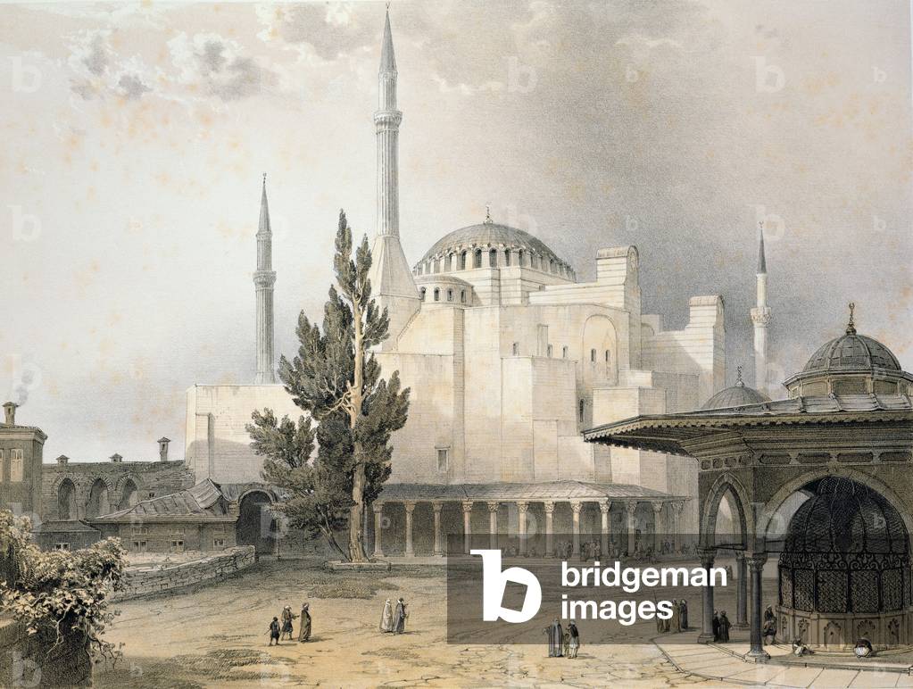 "Hof der Hagia Sophia (Platte 15)", 1852 von Gaspard Fossati