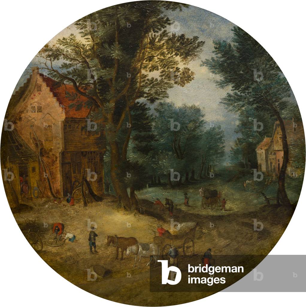 Paesaggio fiammingo, c.1588-1625 (olio su tavola)
