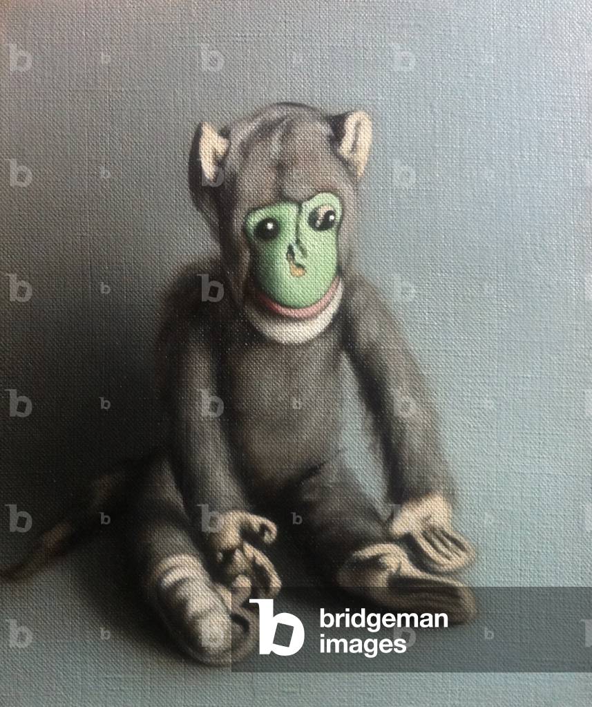 Bild von Gemälde "Green Face Monkey" 2006 von Peter Jones