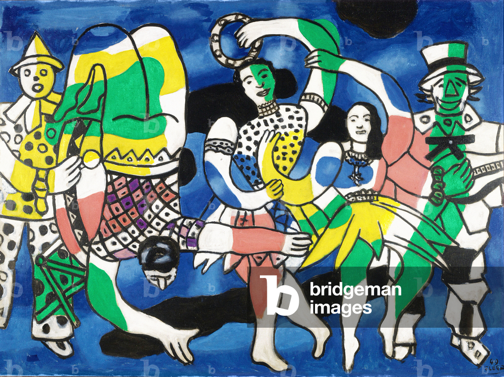 Image of Painting depicting The Great Parade (The Circus) 1949 by Fernand Leger