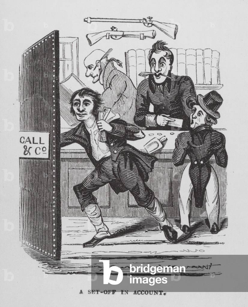 "Eine Aufrechnung im Konto (Gravur)" 1801 von English School