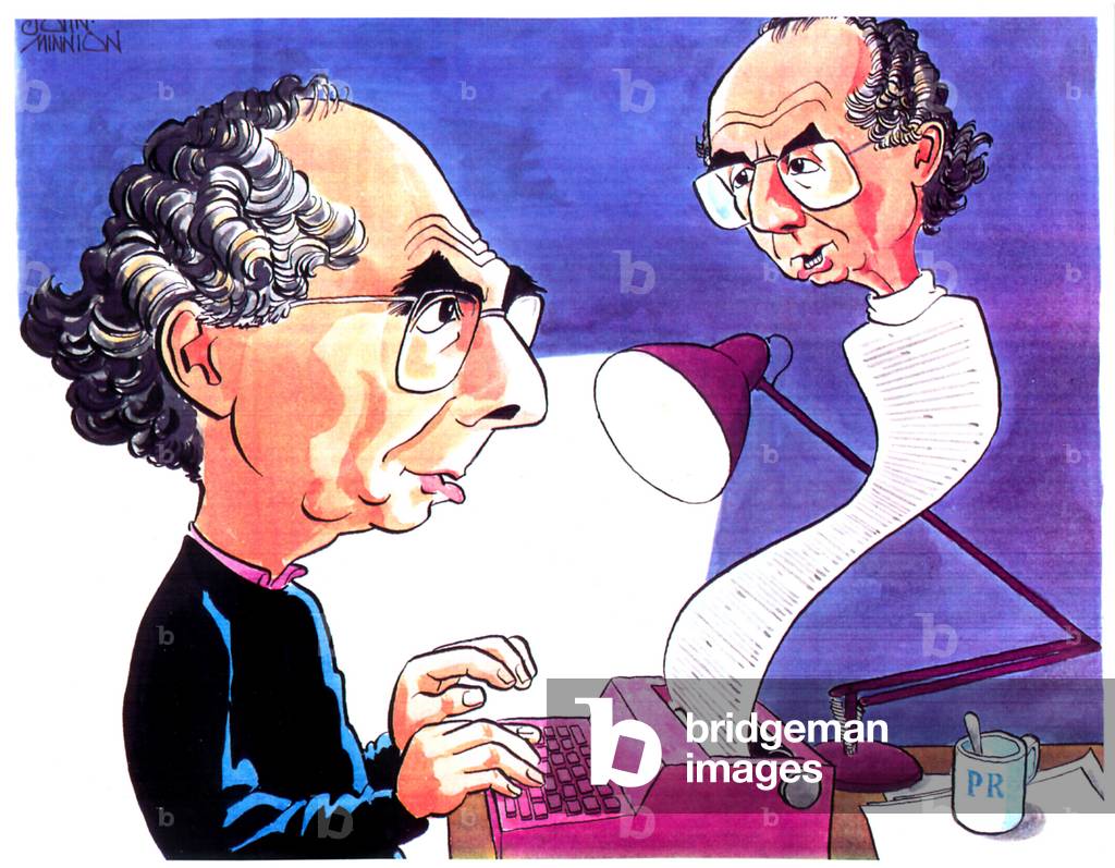 Karikatur von Philip Roth
