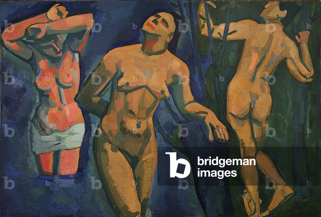 Badende, 1907 (Öl auf Leinwand)