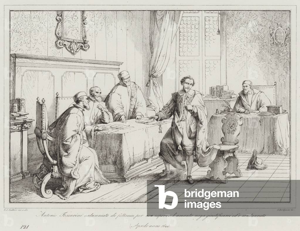 "Antonio Foscarini calunniato di fellonia" 1801 di Italian School