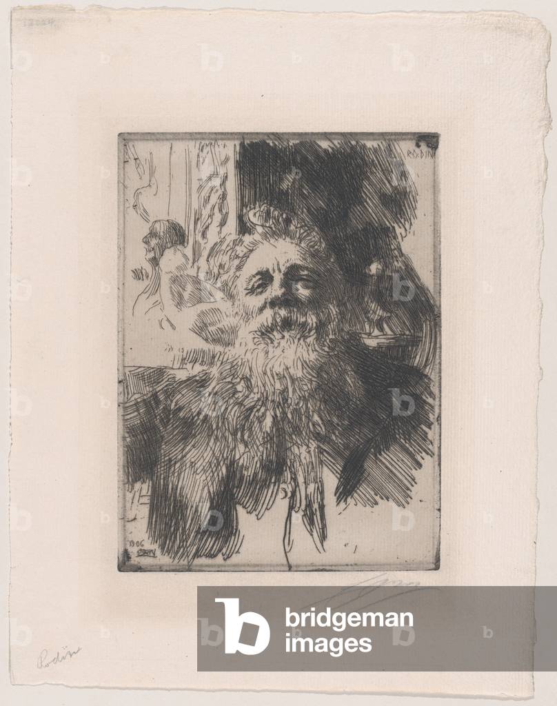 Auguste Rodin, 1906 (etching)
