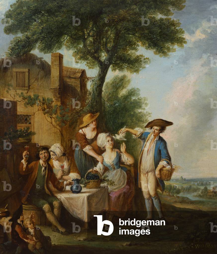 Bild von Gemälde "Die hübsche Taube (Öl auf Leinwand)" 1701 von Louis Joseph Watteau