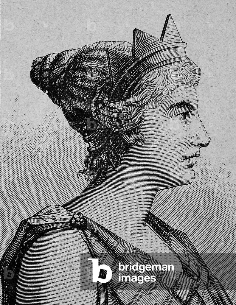 Immagine di Incisione "moda capelli", b/w