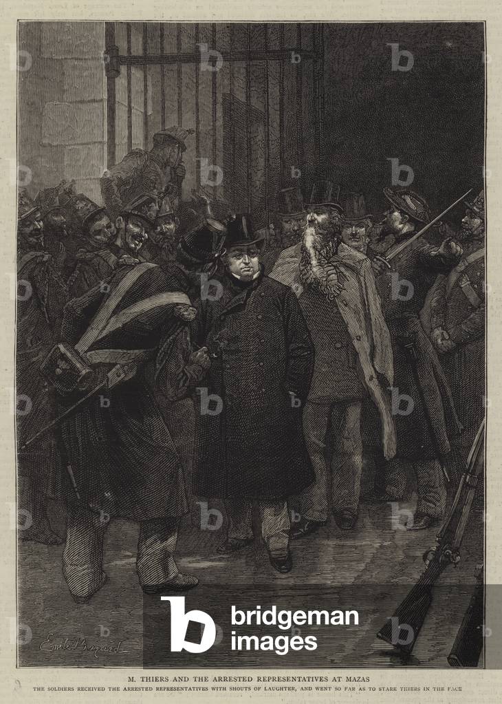 Illustration for The History of a Crime (engraving) by Emile Antoine Bayard, b/w