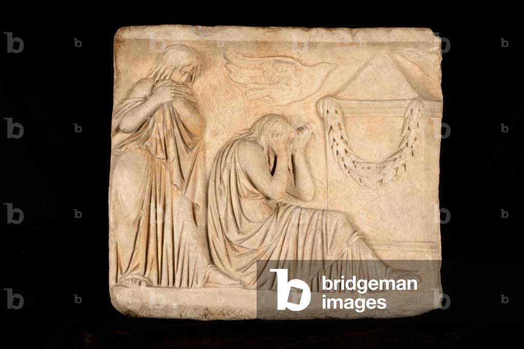 Sarcophagus mit einer trauernden Szene (Marmor)
