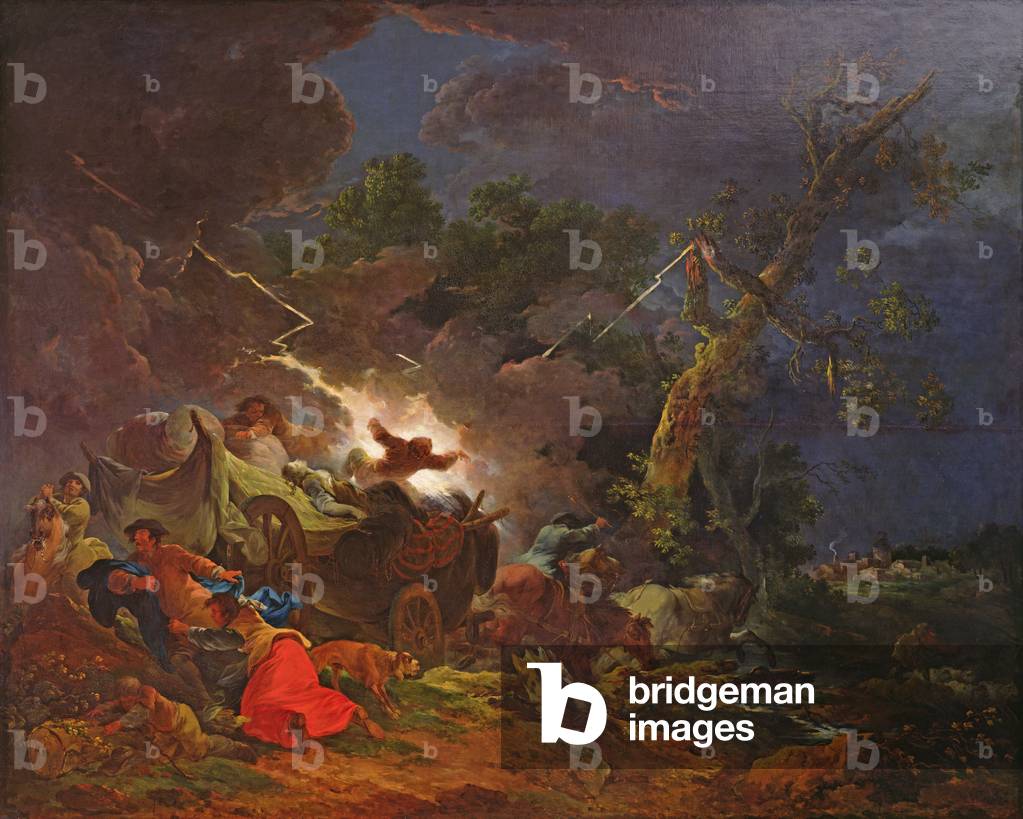 Bauern überrascht von einem Sturm, um 1770 (Öl auf Leinwand)