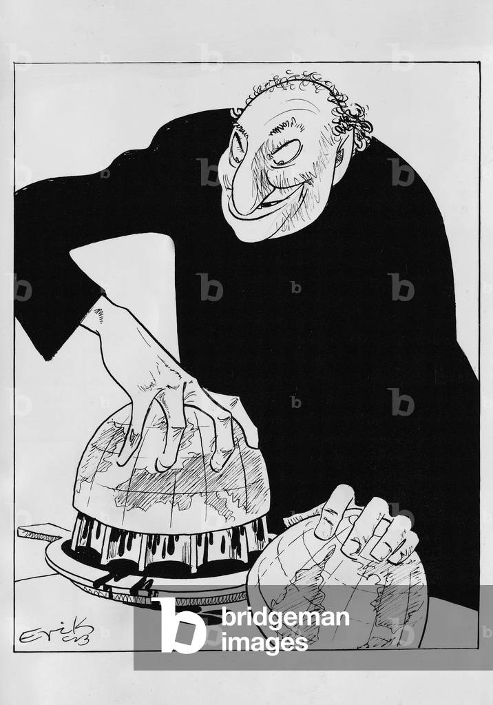 Image of Anti-Semitic caricature, 1943 (b/w photo)