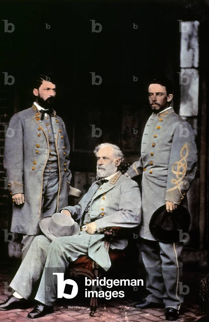 Image of Generals Curtis Lee, Robert E. Lee and Lieutenant Colonel