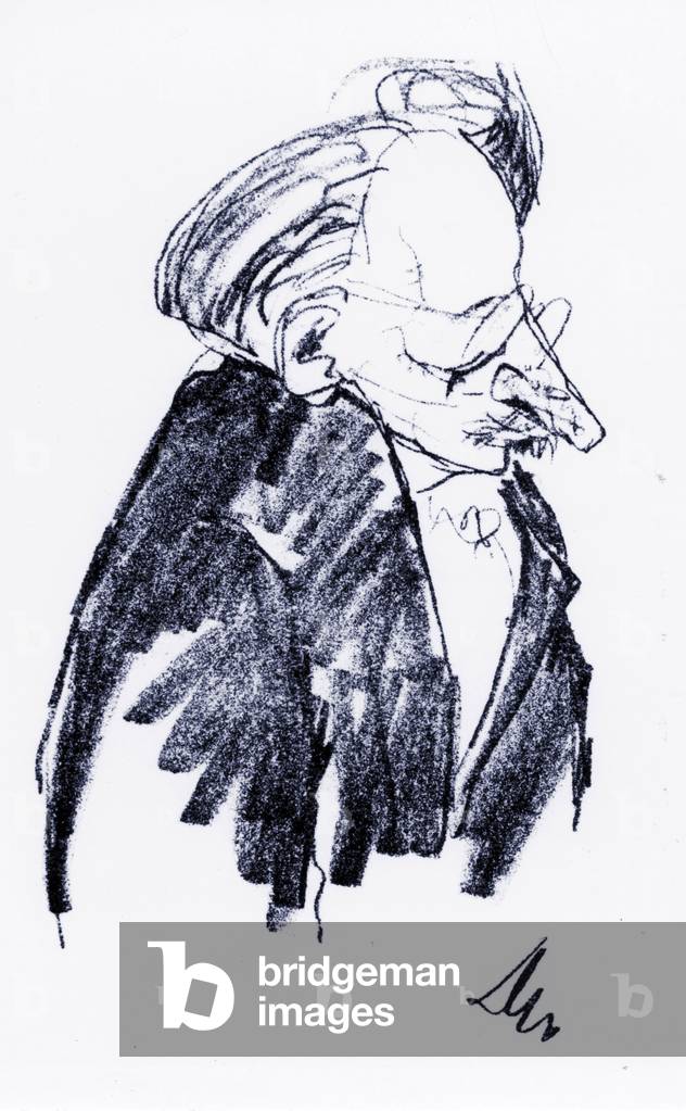 Karikatur von Hans Pfitzner, um 1928