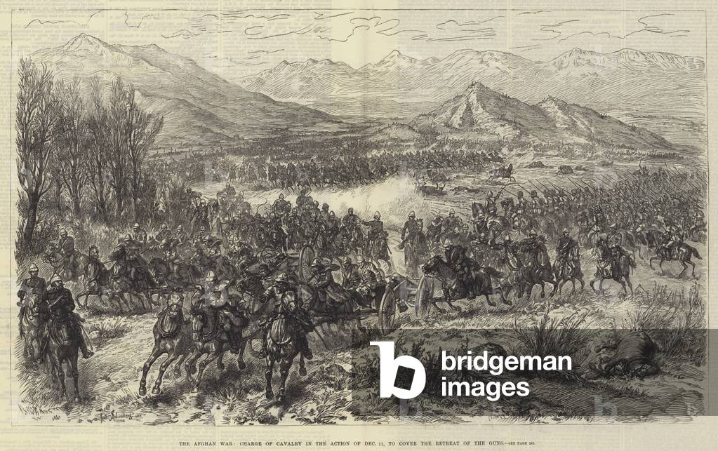 "Der afghanische Krieg" 1880 von Johann Nepomuk Schonberg, b/w