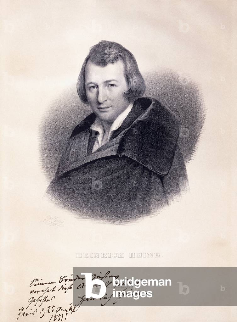 Porträt von Heinrich Heine, 1839 (Lithografie)