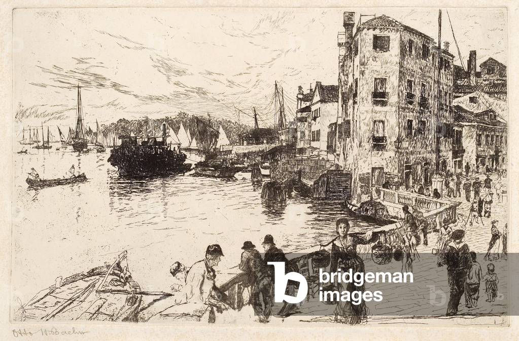Castello Quarter, Riva, 1880-82 (etching)