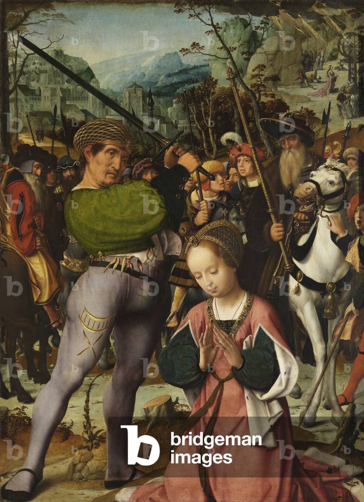 Bild von Gemälde "Die Enthauptung der Heiligen Katharina (Öl auf Tafel)" von Jan Provoost