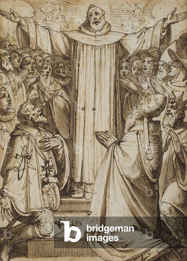 Un paio di scene religiose (penna e inchiostro su carta)