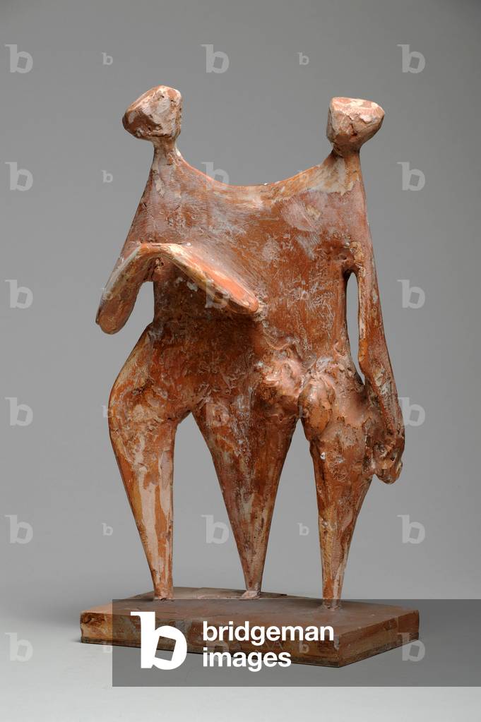 Maquette pour figurines liées, 1948-49 (plâtre rose) (voir aussi 876183)