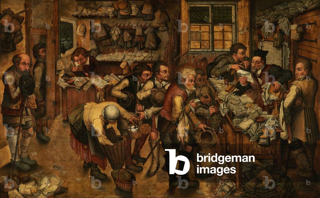 Immagine di Dipinto "Il contadino avvocato (olio su tavola)", 17th Secolo di Pieter the Younger Brueghel, b/w
