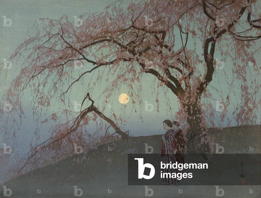 Image of Print depicting Kumoi Cherry Tree 1926 by Hiroshi Yoshida
