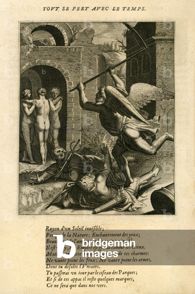 Immagine di Incisione "Tutto si perde con il tempo" 1646 di Pierre Daret
