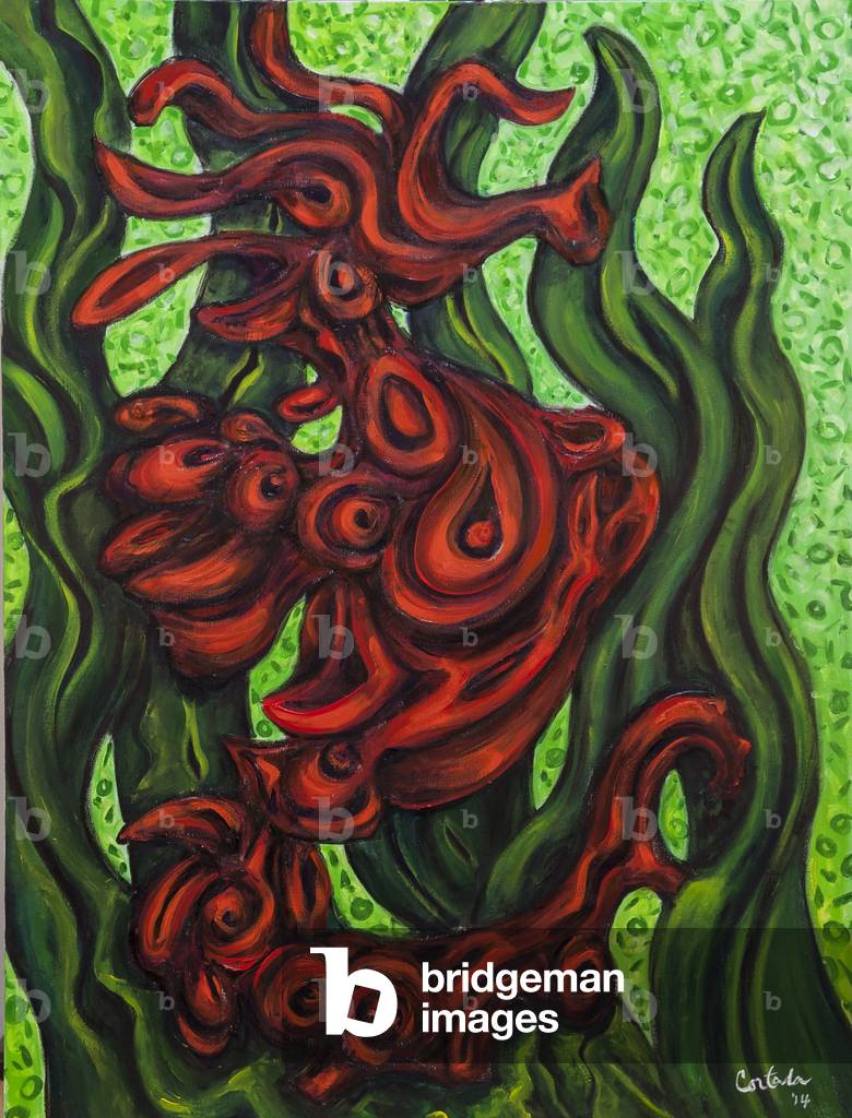 Image de Peinture représentant Seahorse Society : East, 2014 par Xavier Cortada