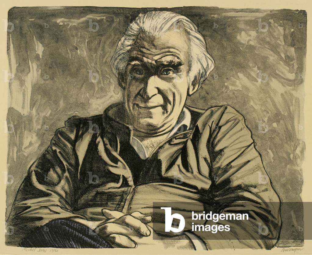 Michel Serres 1986 par Harvey Breverman, b/w